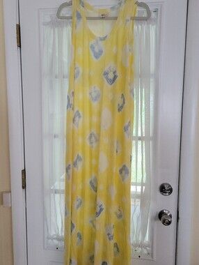 Style & Co. Yellow Dress with Pale Blue Accents